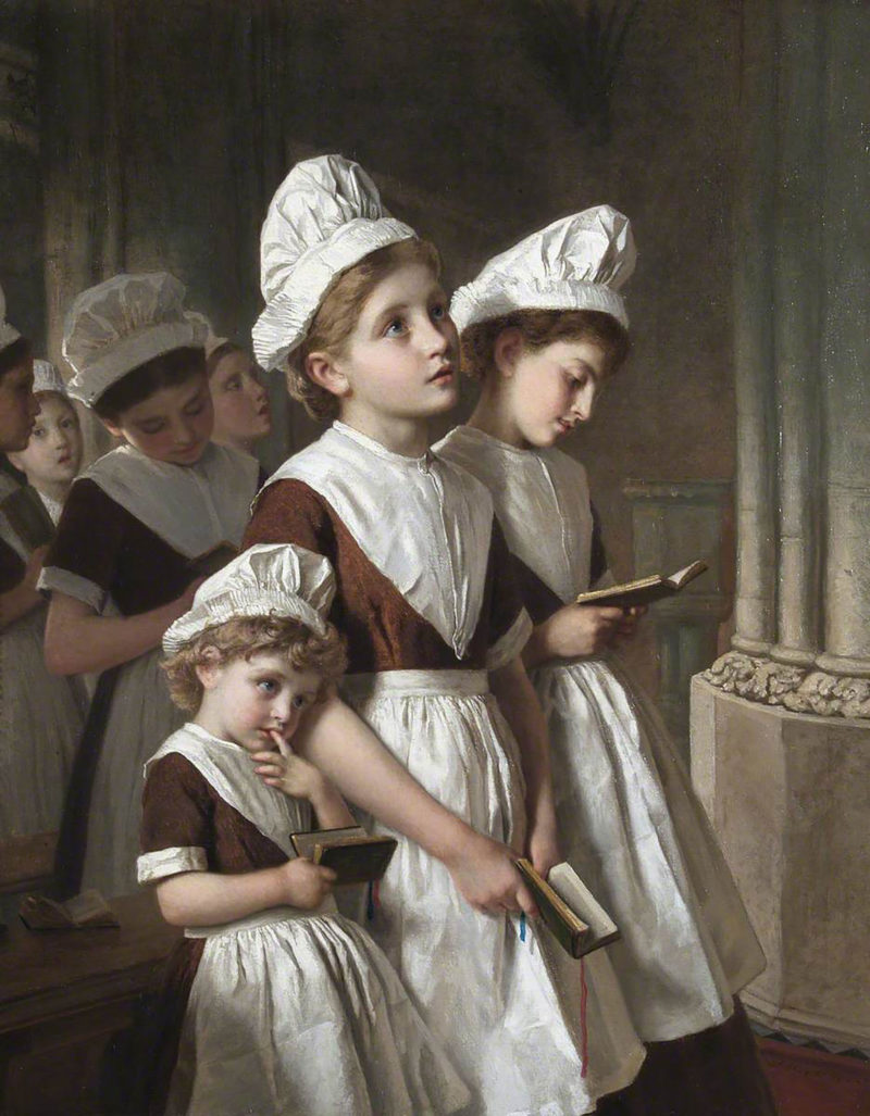 Anderson, Sophie, 1823-1903; Foundling Girls in the Chapel