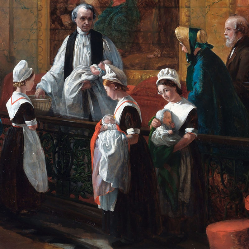 Emma Brownlow, The Christening, 1863, © Coram in the care of the Foundling Museum