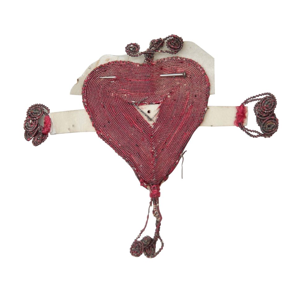 Token: Handmade paper and textile heart