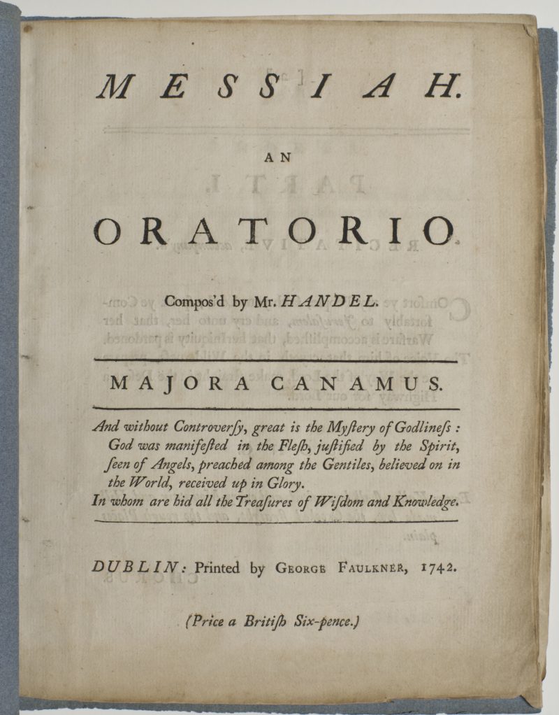 Messiah : an oratorio / compos'd by Mr Handel