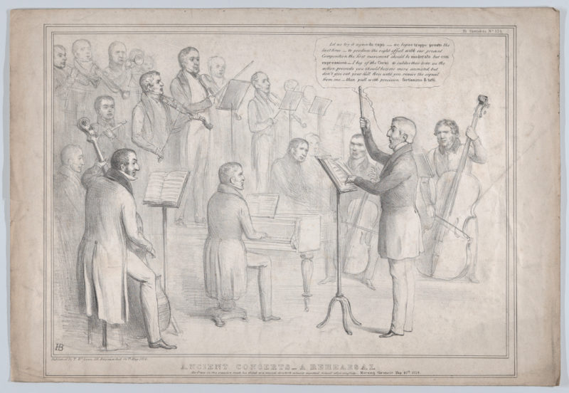 John Doyle, Ancient Concerts - A Rehearsal, 1838 © The Elisha Whittelsey Collection, The Elisha Whittelsey Fund, 2014